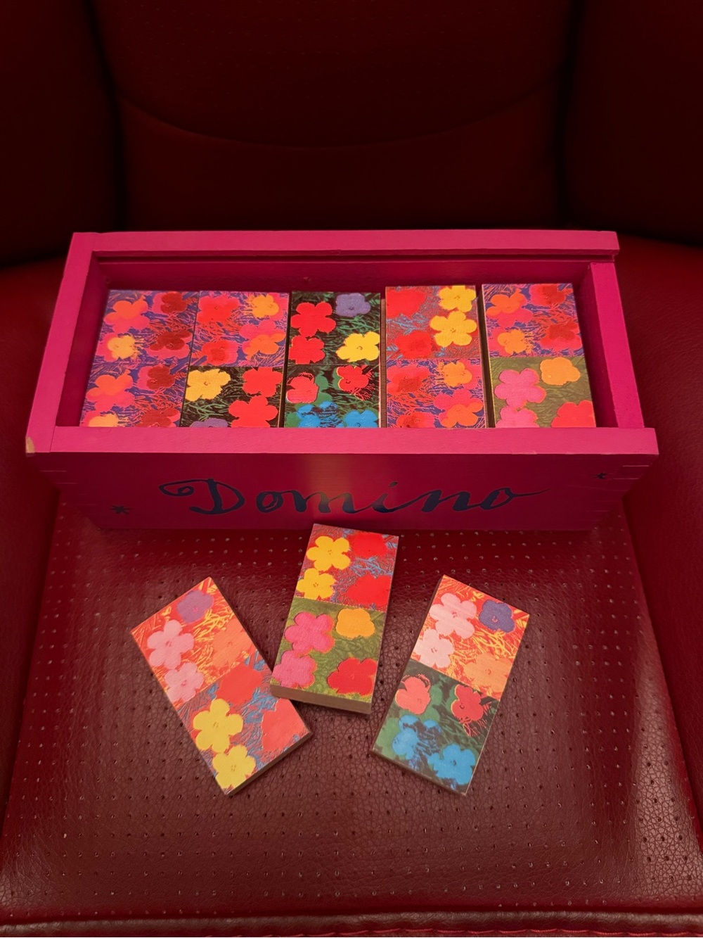 Andy Warhol “Flowers” Wooden Domino Set (1995)